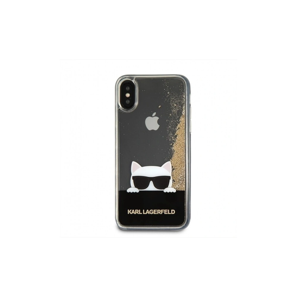 Hurtownia GSM - Karl Lagerfeld KLHCPXCHPEEGO iPhone X gold/złoty hard case Liquid Glitter - KLD195GLD - {ean13} - Hurt