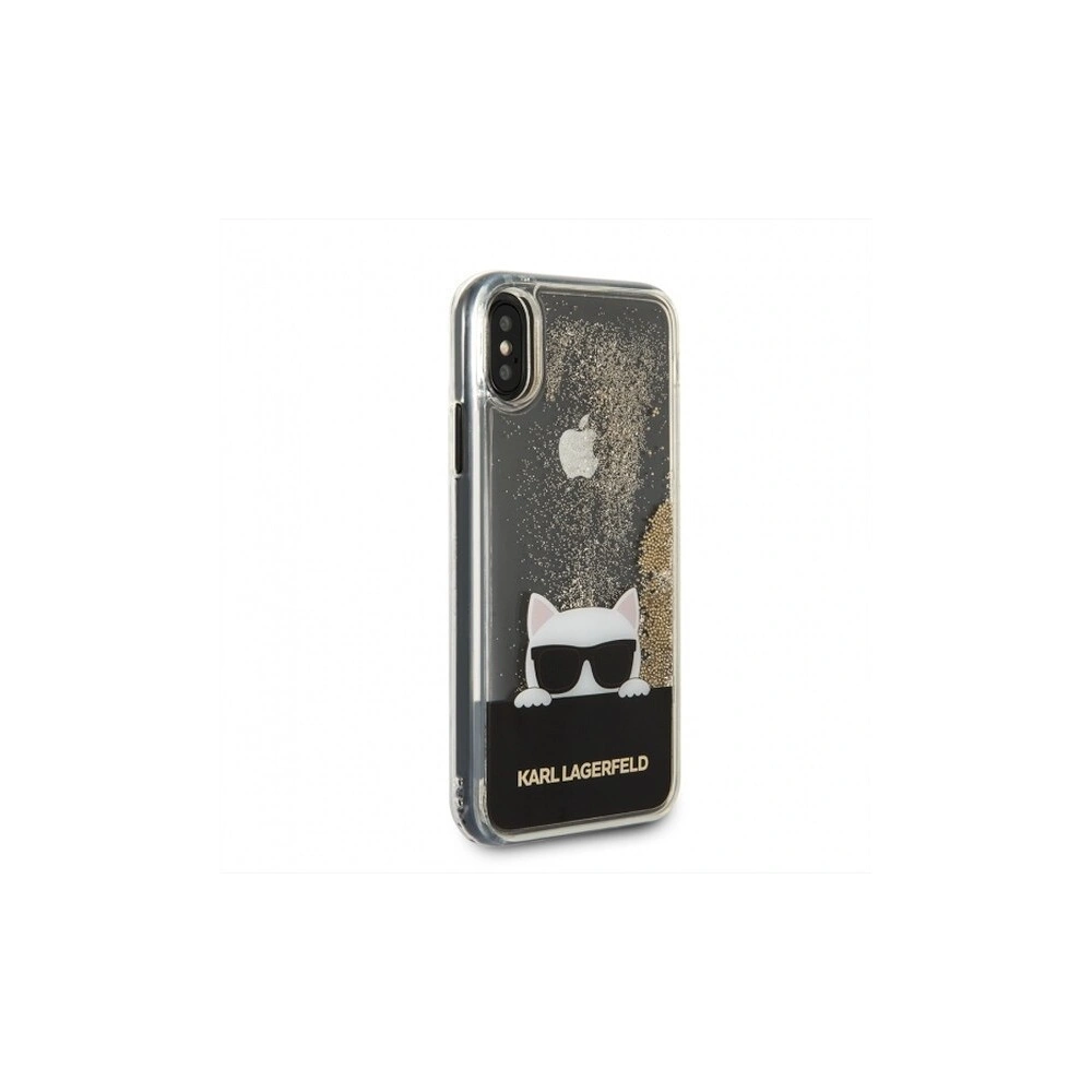 Hurtownia GSM - Karl Lagerfeld KLHCPXCHPEEGO iPhone X gold/złoty hard case Liquid Glitter - KLD195GLD - {ean13} - Hurt