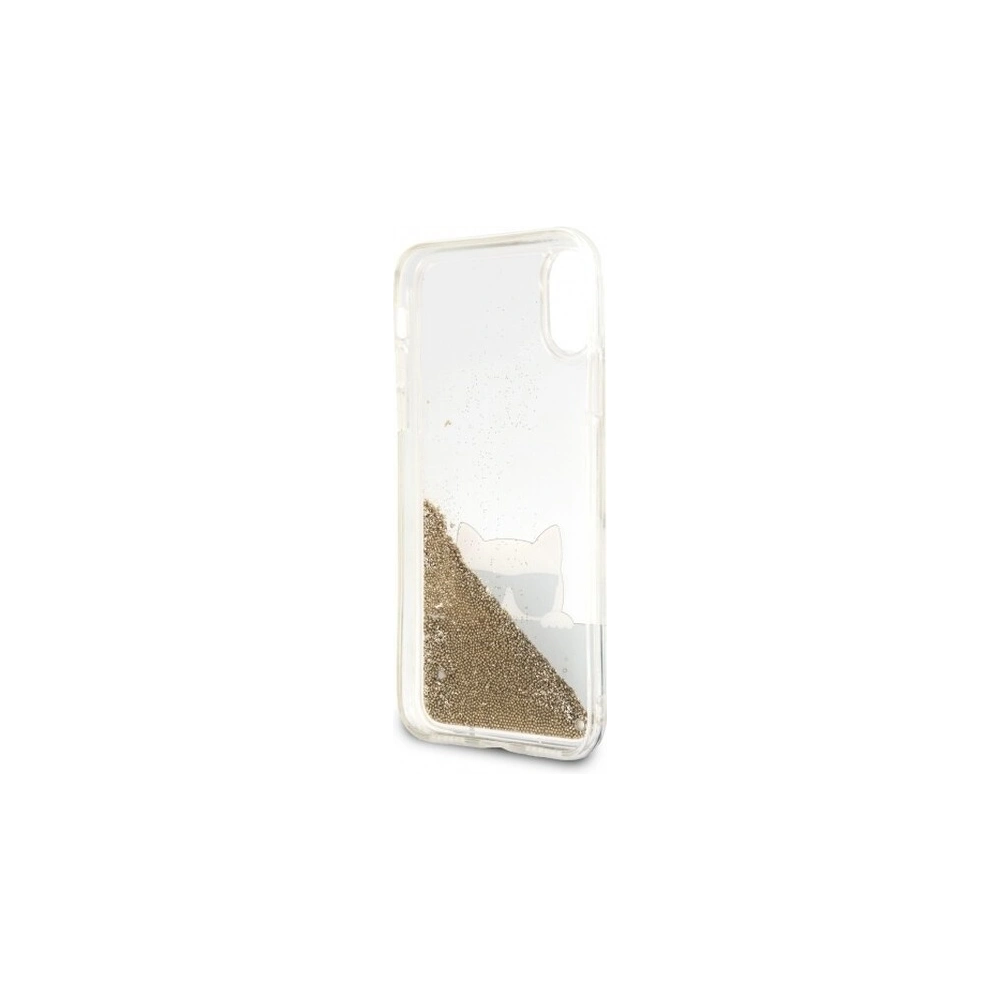 Hurtownia GSM - Karl Lagerfeld KLHCPXCHPEEGO iPhone X gold/złoty hard case Liquid Glitter - KLD195GLD - {ean13} - Hurt