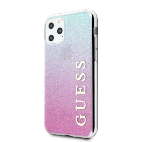Etui Guess GUHCN65PCUGLPBL Apple iPhone 11 Pro Max różowo-niebieski/pink blue hard case Glitter Gradient