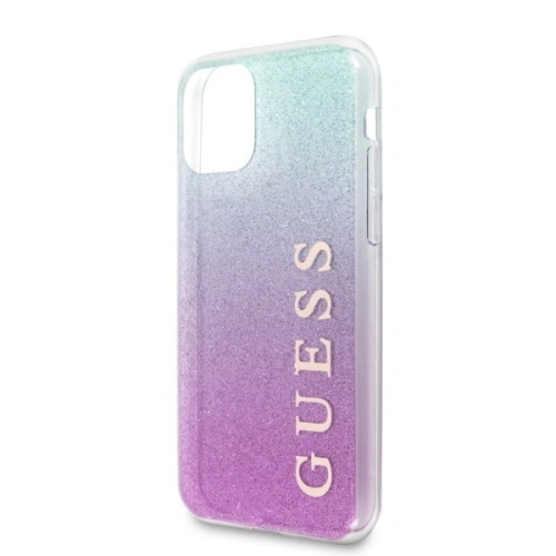 Etui Guess GUHCN65PCUGLPBL Apple iPhone 11 Pro Max różowo-niebieski/pink blue hard case Glitter Gradient