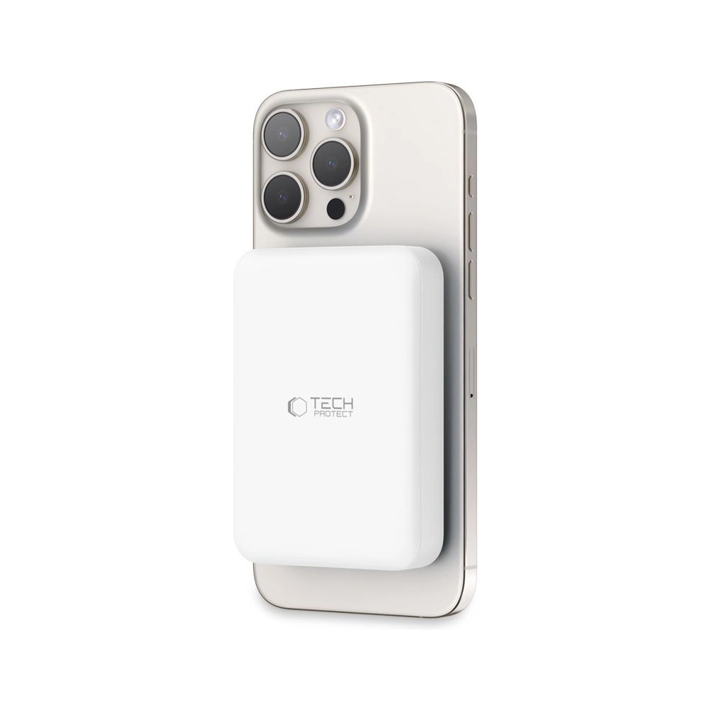 Hurtownia GSM - Powerbank Tech-Protect PB11 Lifemag MagSafe 10000mAh Bílý - THP2888 - {ean13} - Hurt