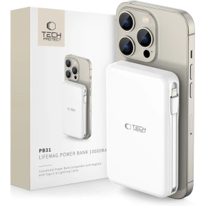 Hurtownia GSM - Powerbank Tech-Protect PB31 Lifemag MagSafe 10000mAh Bílá - THP2890 - {ean13} - Hurt