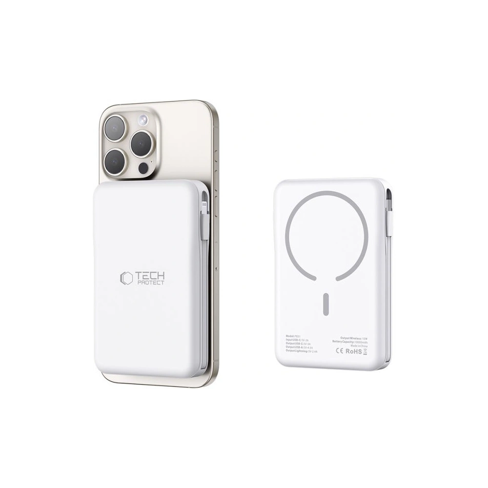 Hurtownia GSM - Powerbank Tech-Protect PB31 Lifemag MagSafe 10000mAh Bílá - THP2890 - {ean13} - Hurt