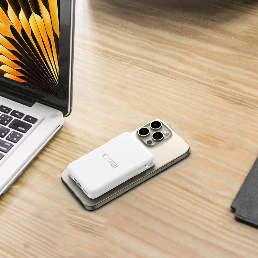 Wholesale Tech-Protect PB31 Lifemag MagSafe powerbank 10000mAh White - THP2890 - {ean13} - Hurt
