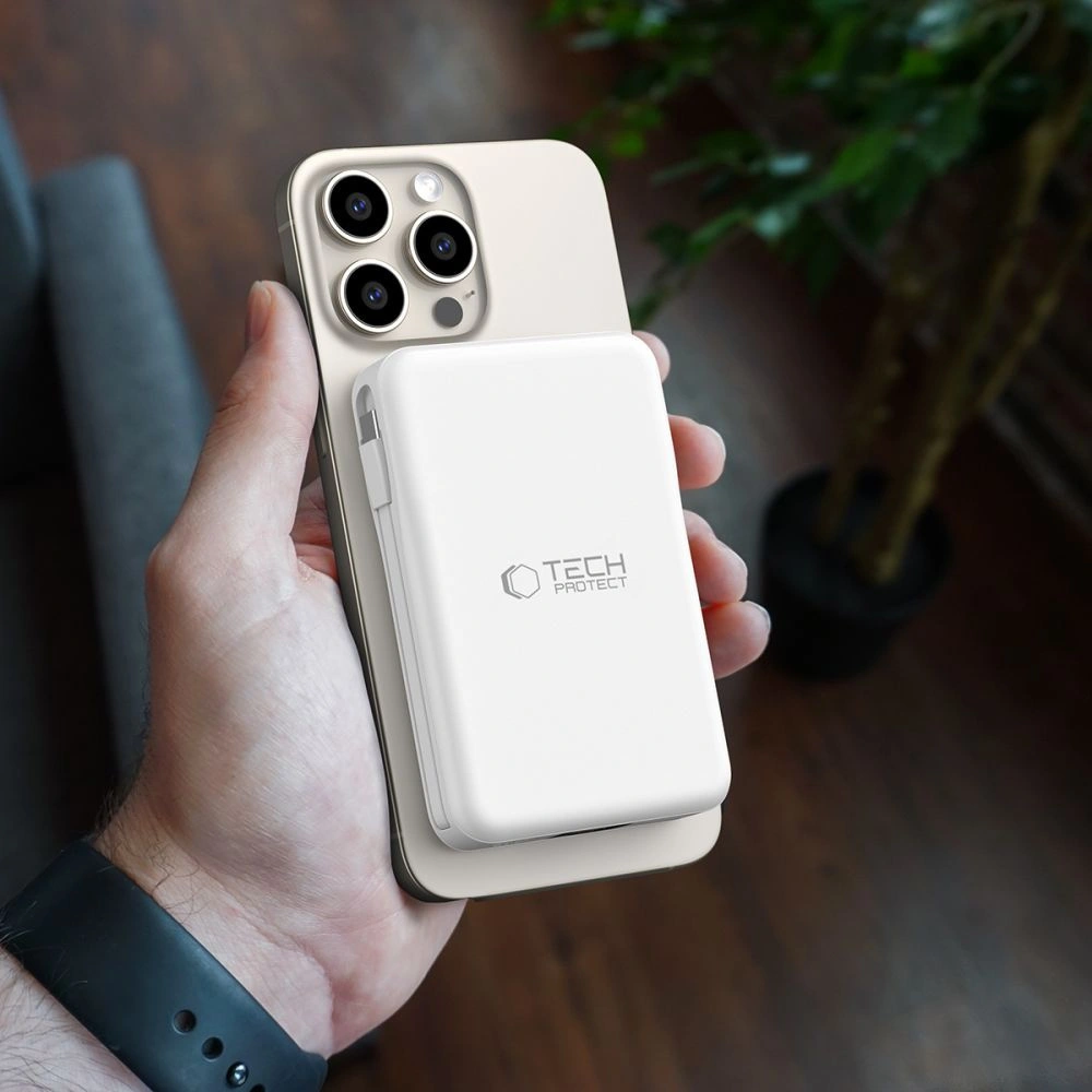 Wholesale Tech-Protect PB31 Lifemag MagSafe powerbank 10000mAh White - THP2890 - {ean13} - Hurt