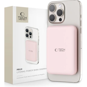 Hurtownia GSM - Powerbank Tech-Protect PB10 LifeMag MagSafe 5000mAh Růžová - THP2891 - {ean13} - Hurt