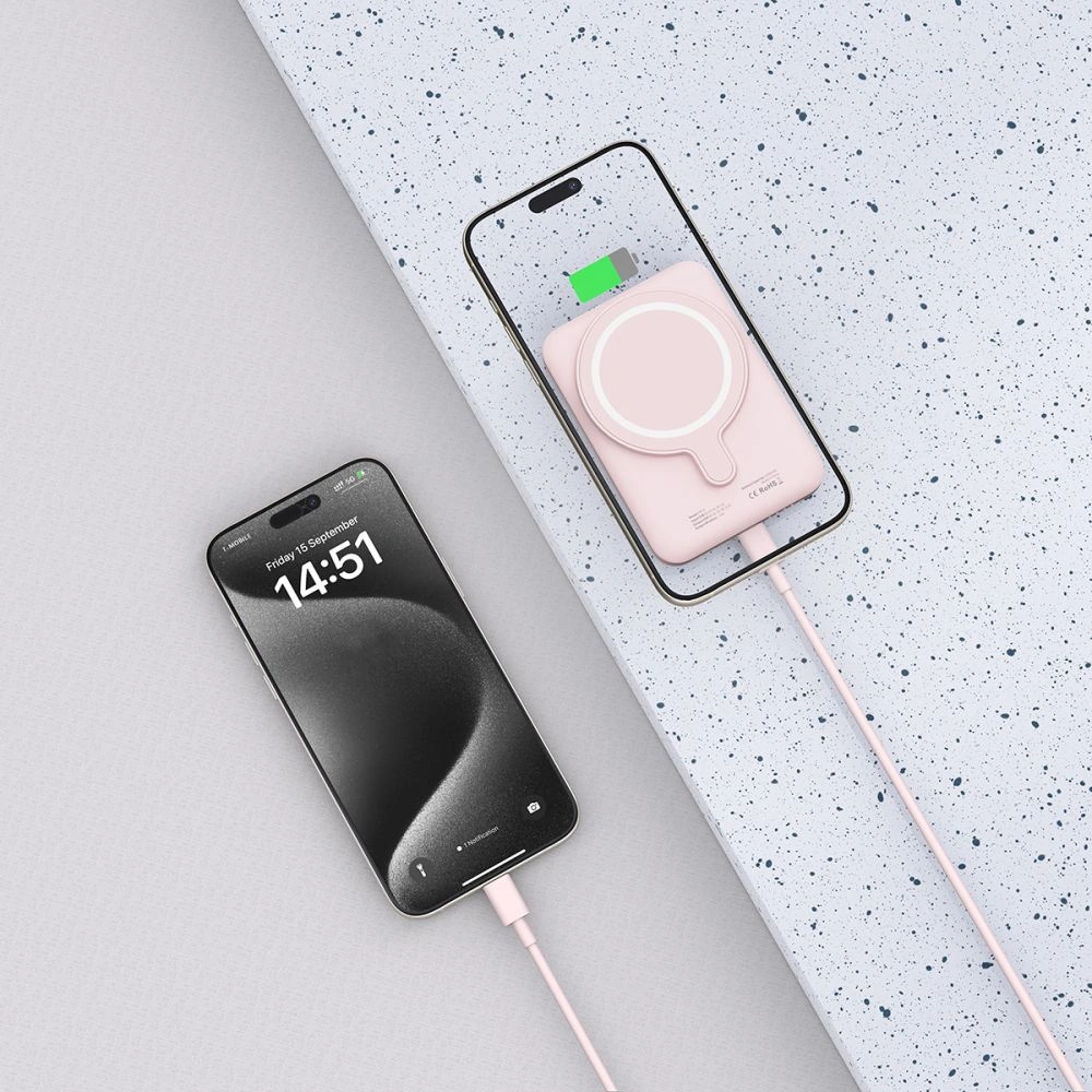Wholesale Tech-Protect PB10 LifeMag MagSafe powerbank 5000mAh Pink - THP2891 - {ean13} - Hurt