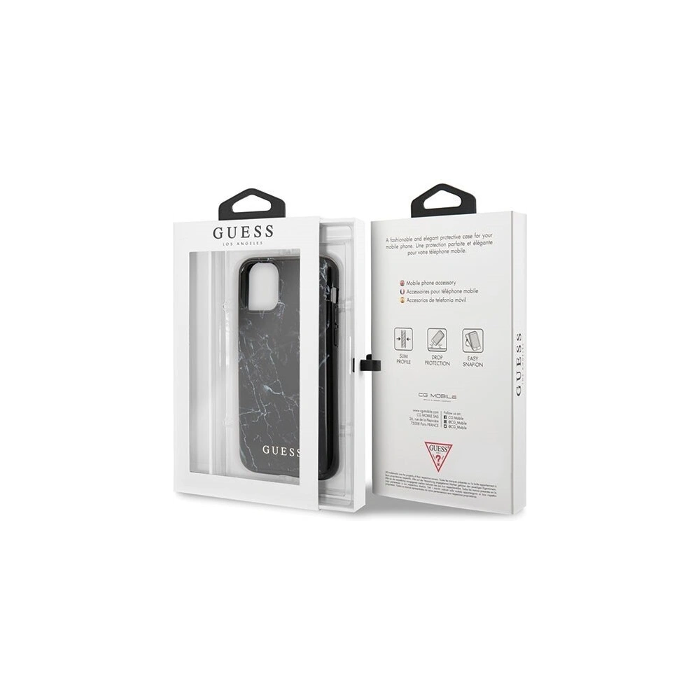 Hurtownia GSM - Etui Guess GUHCN65PCUMABK Apple iPhone 11 Pro Max czarny/black Marble - GUE285BLK - {ean13} - Hurt