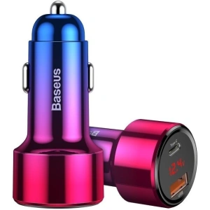 Hurtownia GSM - Ładowarka samochodowa Baseus Magic USB + USB-C QC 4.0 PD 45W (czerwono-niebieska) - BSU702REDBLU - {ean13} - Hurt