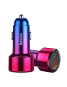 Wholesale Car charger Baseus Magic USB + USB-C QC 4.0 PD 45W Red&Blue - BSU702REDBLU - {ean13} - Hurt