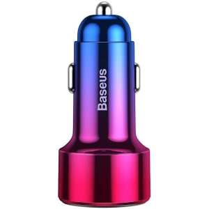 Hurtownia GSM - Ładowarka samochodowa Baseus Magic USB + USB-C QC 4.0 PD 45W (czerwono-niebieska) - BSU702REDBLU - {ean13} - Hurt