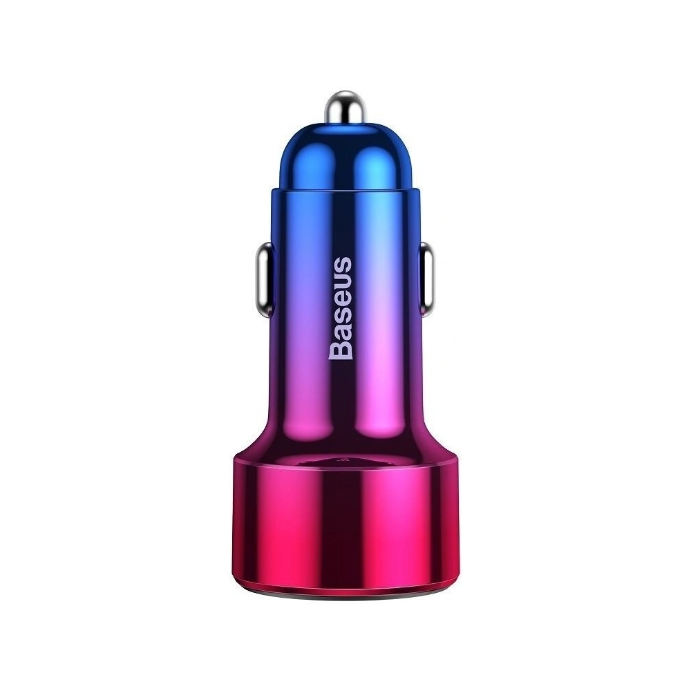 Hurtownia GSM - Ładowarka samochodowa Baseus Magic USB + USB-C QC 4.0 PD 45W (czerwono-niebieska) - BSU702REDBLU - {ean13} - Hurt
