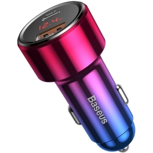 Hurtownia GSM - Ładowarka samochodowa Baseus Magic USB + USB-C QC 4.0 PD 45W (czerwono-niebieska) - BSU702REDBLU - {ean13} - Hurt