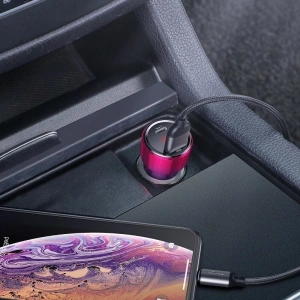 Car charger Baseus Magic USB + USB-C QC 4.0  PD 45W Red&Blue