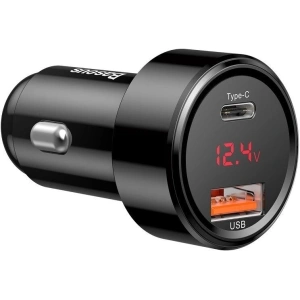 Ładowarka samochodowa Baseus Magic USB + USB-C QC 4.0  PD 45W (czarna)