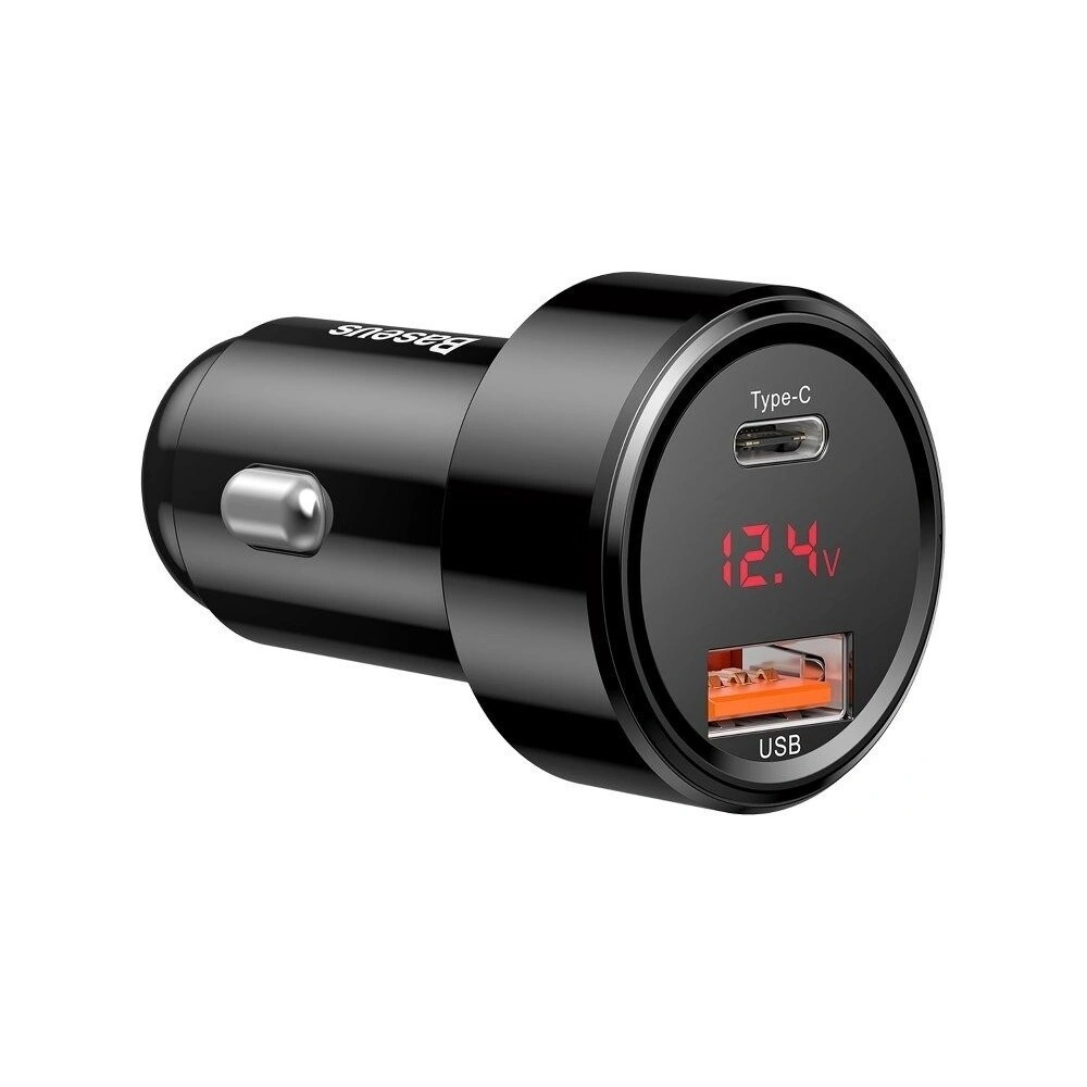 Hurtownia GSM - Ładowarka samochodowa Baseus Magic USB + USB-C QC 4.0 PD 45W (czarna) - BSU704BLK - {ean13} - Hurt