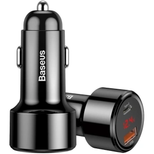 Hurtownia GSM - Ładowarka samochodowa Baseus Magic USB + USB-C QC 4.0 PD 45W (czarna) - BSU704BLK - {ean13} - Hurt