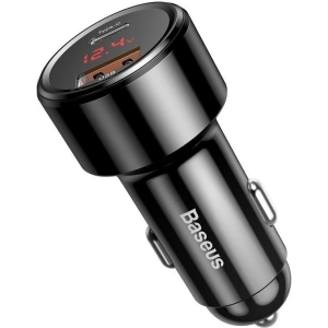 Hurtownia GSM - Ładowarka samochodowa Baseus Magic USB + USB-C QC 4.0 PD 45W (czarna) - BSU704BLK - {ean13} - Hurt