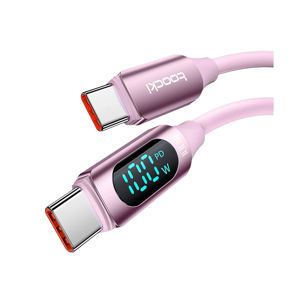 Hurtownia GSM - [OUTLET] Kabel Toocki TXCTT1- XX04-B2 USB-C / USB-C 2m FC 100W rosa - OT-675 - {ean13} - Hurt