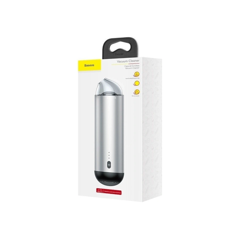 Hurtownia GSM - Bezprzewodowy odkurzacz samochodowy Baseus Capsule 65W (srebrny) - BSU706SLV - {ean13} - Hurt