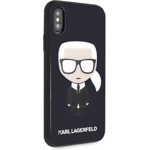 Hurtownia GSM - Karl Lagerfeld KLHCPXDLFKBK iPhone X/Xs navy black hard case Iconic Karl Glitter - KLD196NAVBLK - {ean13} - Hurt