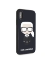 Hurtownia GSM - Karl Lagerfeld KLHCPXDLFKBK husă din plastic dur pentru iPhone X/Xs neagră navy Iconic Karl Glitter - KLD196NAVBLK - {ean13} - Hurt