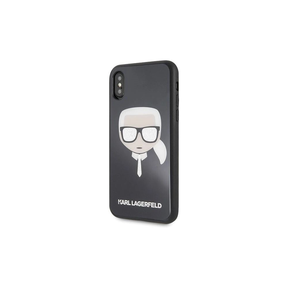 Hurtownia GSM - Karl Lagerfeld KLHCPXDLHBK iPhone X/Xs czarny/black Iconic Glitter Karl`s Head - KLD197BLK - {ean13} - Hurt