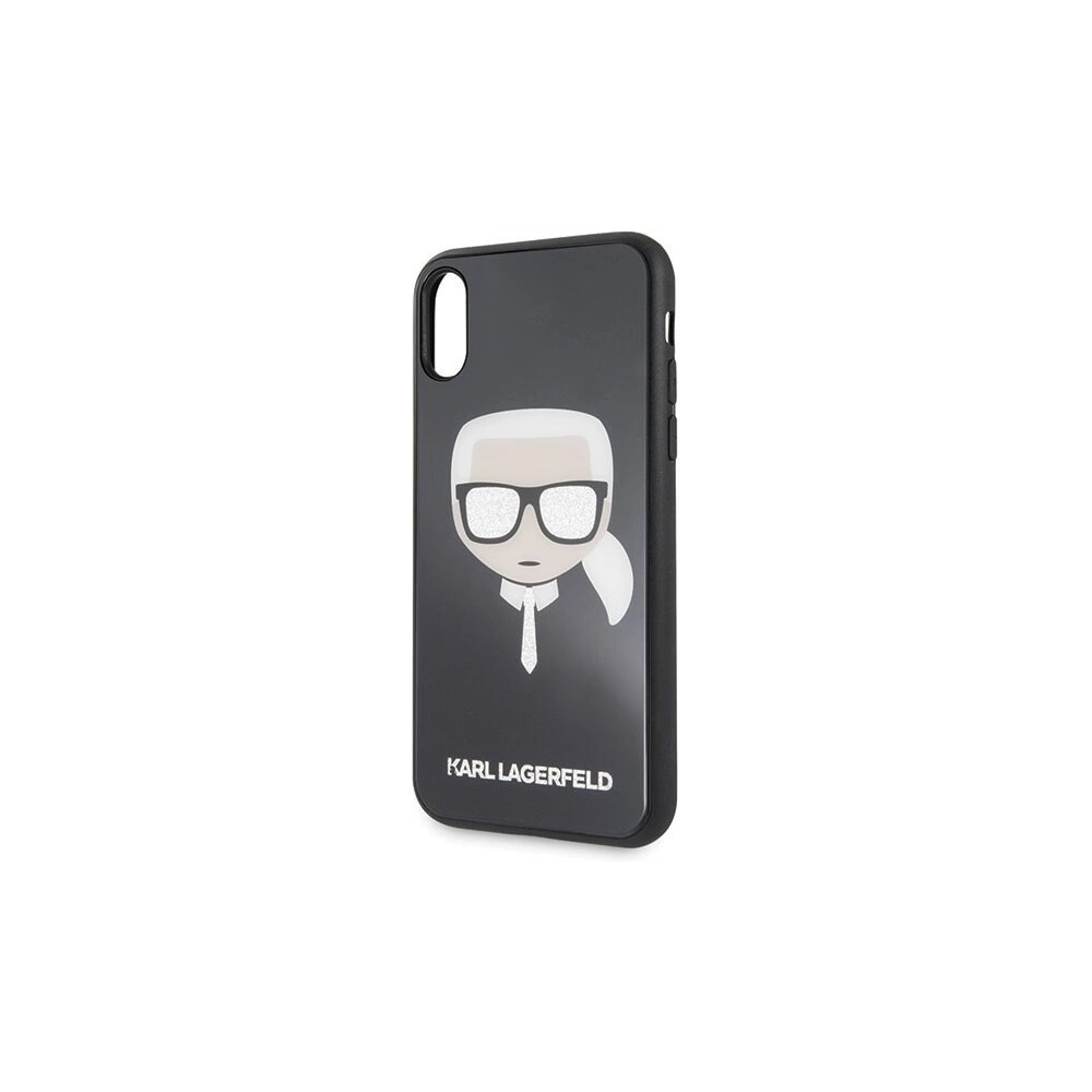 Hurtownia GSM - Karl Lagerfeld KLHCPXDLHBK iPhone X/Xs czarny/black Iconic Glitter Karl`s Head - KLD197BLK - {ean13} - Hurt