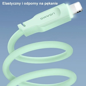 Hurtownia GSM - [OUTLET] Cablu USAMS Lithe Series USB/Lightning Încărcare Rapidă 2,4A 1,2m purpuriu/purple (US-SJ565) - OT-697 - {ean13} - Hurt