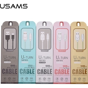 [OUTLET] USAMS Cable U-Turn microUSB 1m white 2A MICUSBXD02 (US-SJ098)