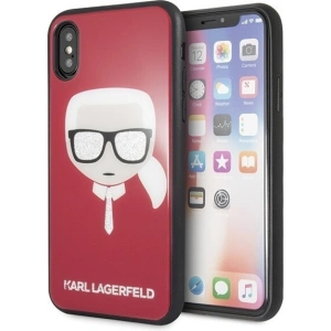 Hurtownia GSM - Karl Lagerfeld KLHCPXDLHRE iPhone X/Xs roșu/red Iconic Glitter Karl`s Head - KLD198RED - {ean13} - Hurt