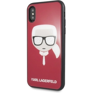 Hurtownia GSM - Karl Lagerfeld KLHCPXDLHRE iPhone X/Xs roșu/red Iconic Glitter Karl`s Head - KLD198RED - {ean13} - Hurt
