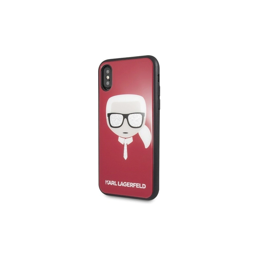 Hurtownia GSM - Karl Lagerfeld KLHCPXDLHRE iPhone X/Xs czerwony/red Iconic Glitter Karl`s Head - KLD198RED - {ean13} - Hurt