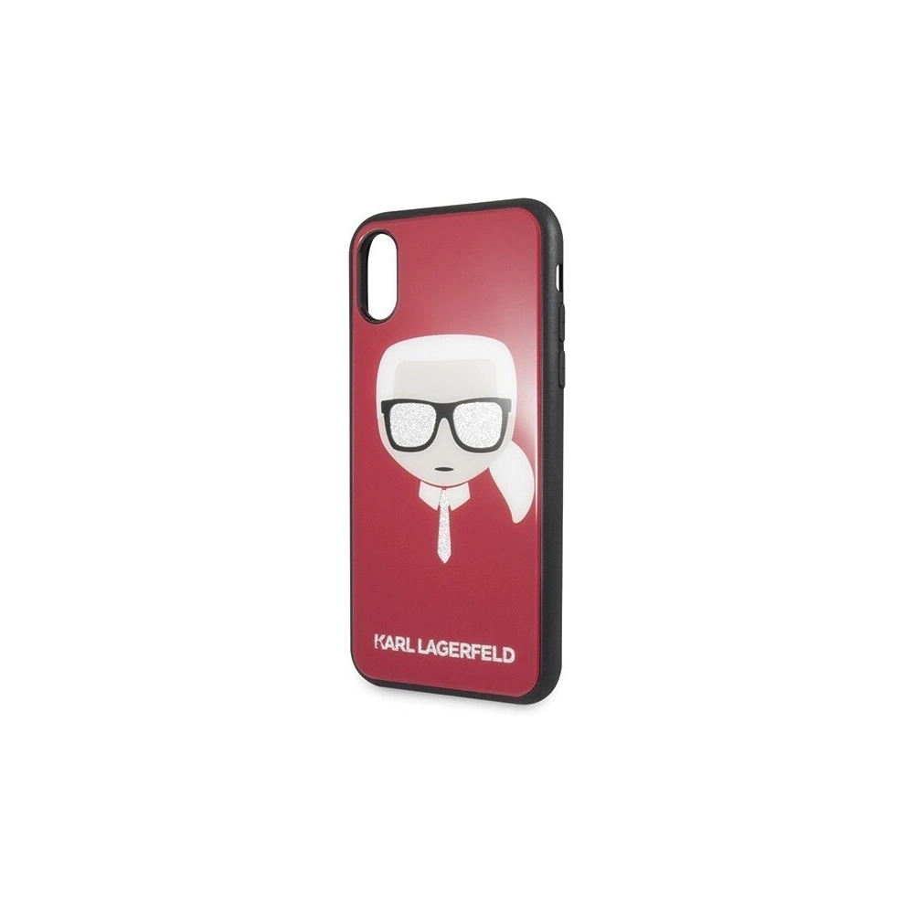 Hurtownia GSM - Karl Lagerfeld KLHCPXDLHRE iPhone X/Xs czerwony/red Iconic Glitter Karl`s Head - KLD198RED - {ean13} - Hurt