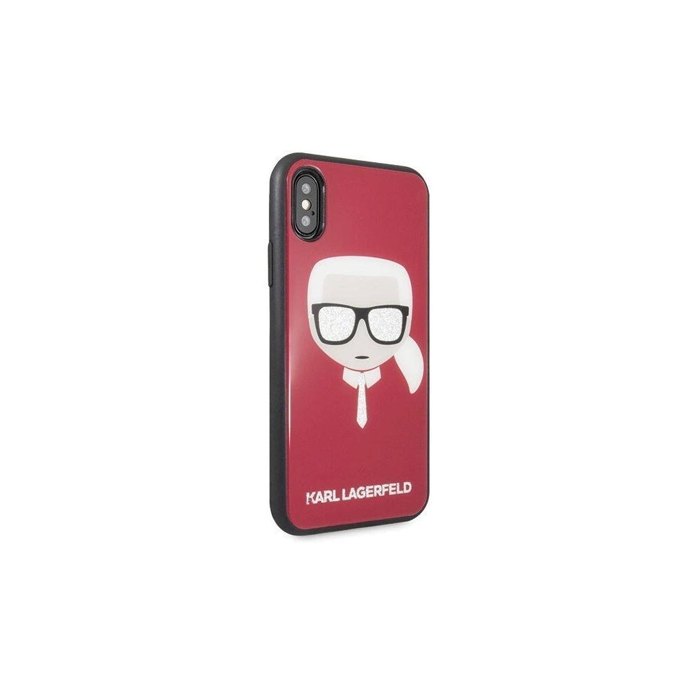 Hurtownia GSM - Karl Lagerfeld KLHCPXDLHRE iPhone X/Xs czerwony/red Iconic Glitter Karl`s Head - KLD198RED - {ean13} - Hurt