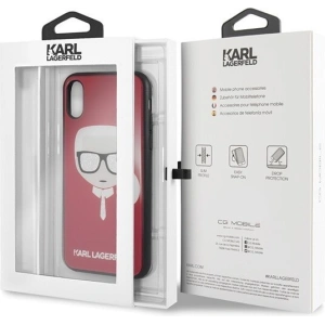 Hurtownia GSM - Karl Lagerfeld KLHCPXDLHRE iPhone X/Xs czerwony/red Iconic Glitter Karl`s Head - KLD198RED - {ean13} - Hurt