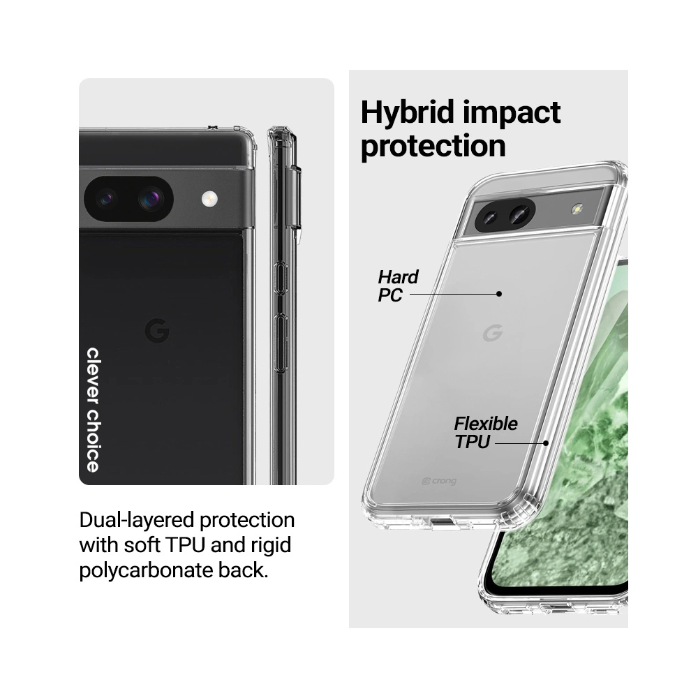 Hurtownia GSM - Etui Crong Crystal Shield borító Google Pixel 8A átlátszó - CRG775 - {ean13} - Hurt