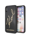 Karl Lagerfeld KLHCPXDLKSBK iPhone X/Xs czarny/black hard case Signature Glitter