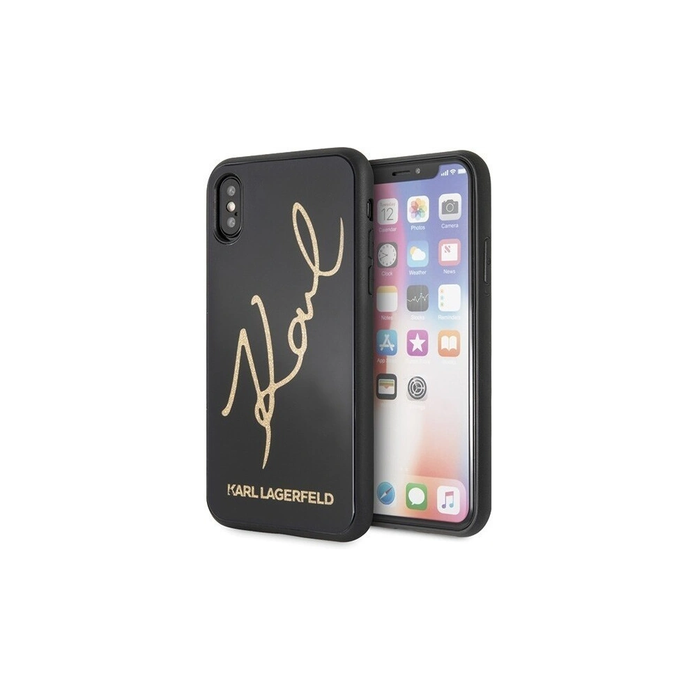 Hurtownia GSM - Karl Lagerfeld KLHCPXDLKSBK iPhone X/Xs czarny/black hard case Signature Glitter - KLD199BLK - {ean13} - Hurt