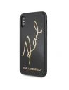 Hurtownia GSM - Karl Lagerfeld KLHCPXDLKSBK carcasă dură pentru iPhone X/Xs neagră/black Signature Glitter - KLD199BLK - {ean13} - Hurt
