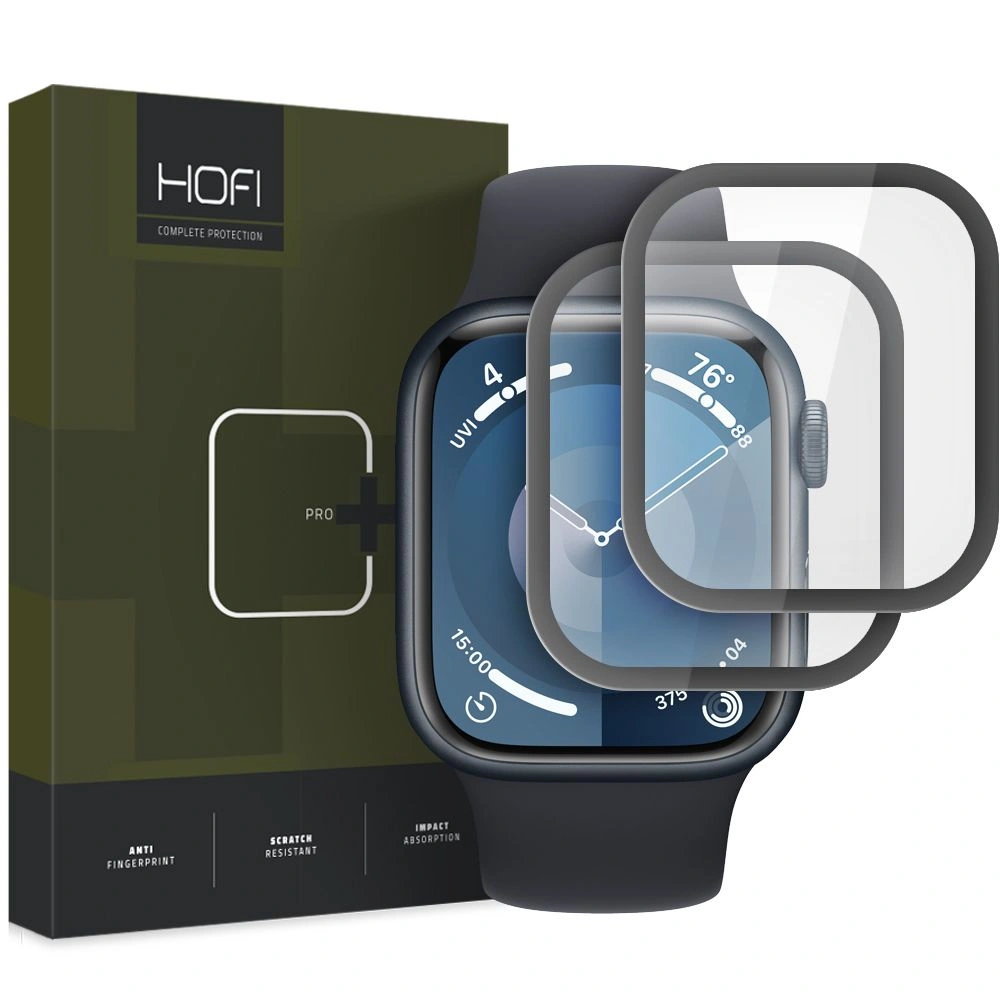 Wholesale Hybrid glass Hofi Hybrid Pro+ Apple Watch 7/8/9 45mm black [2 PACK] - HOFI509 - {ean13} - Hurt
