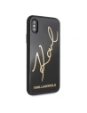 Hurtownia GSM - Karl Lagerfeld KLHCPXDLKSBK carcasă dură pentru iPhone X/Xs neagră/black Signature Glitter - KLD199BLK - {ean13} - Hurt