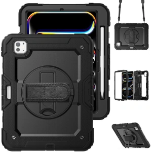 Hurtownia GSM - Etui Tech-Protect Solid360 Apple iPad Pro 13" 2024 (7. generație) negru - THP2894 - {ean13} - Hurt