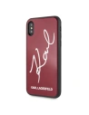 Wholesale Karl Lagerfeld KLHCPXDLKSRE iPhone X/Xs red hard case Signature Glitter - KLD200RED - {ean13} - Hurt