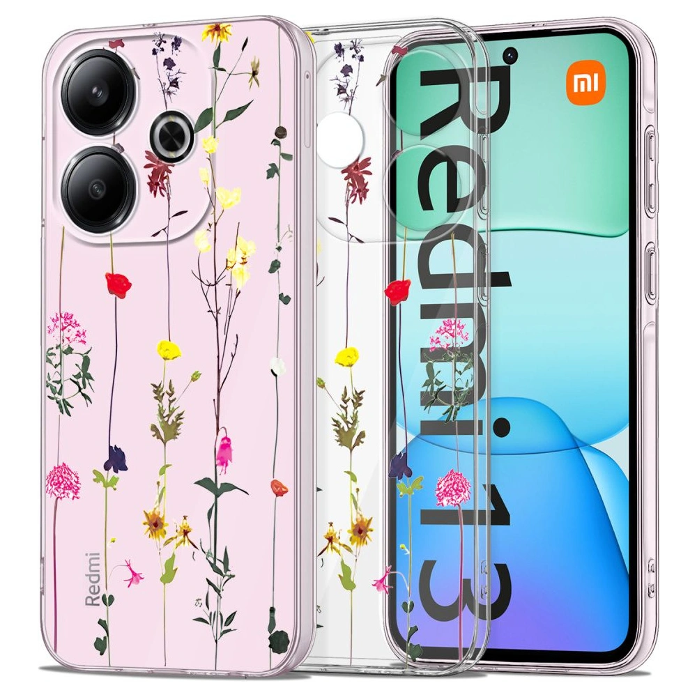 Hurtownia GSM - Etui Tech-Protect Flexair+ Xiaomi Redmi 13 Kerti Virágos - THP2898 - {ean13} - Hurt