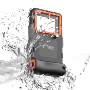 Wholesale Tech-Protect IPX8 Universal Diving Waterproof Case black/orange - THP2902 - {ean13} - Hurt