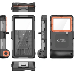 Wholesale Tech-Protect IPX8 Universal Diving Waterproof Case black/orange - THP2902 - {ean13} - Hurt
