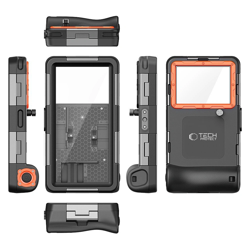 Wholesale Tech-Protect IPX8 Universal Diving Waterproof Case black/orange - THP2902 - {ean13} - Hurt
