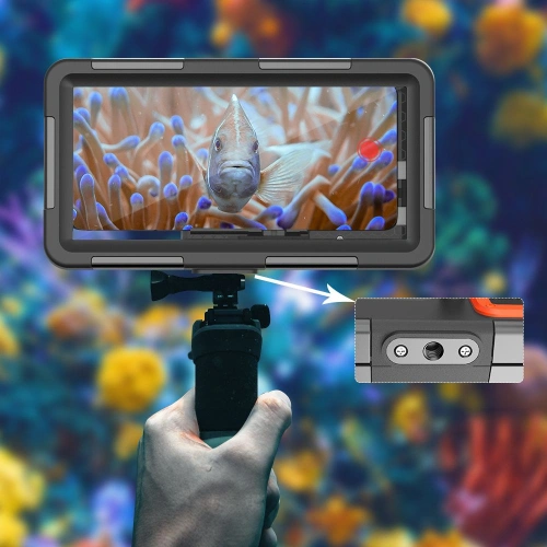 Uniwersalne etui wodoodporne Tech-Protect IPX8 Universal Diving Waterproof Case black/orange